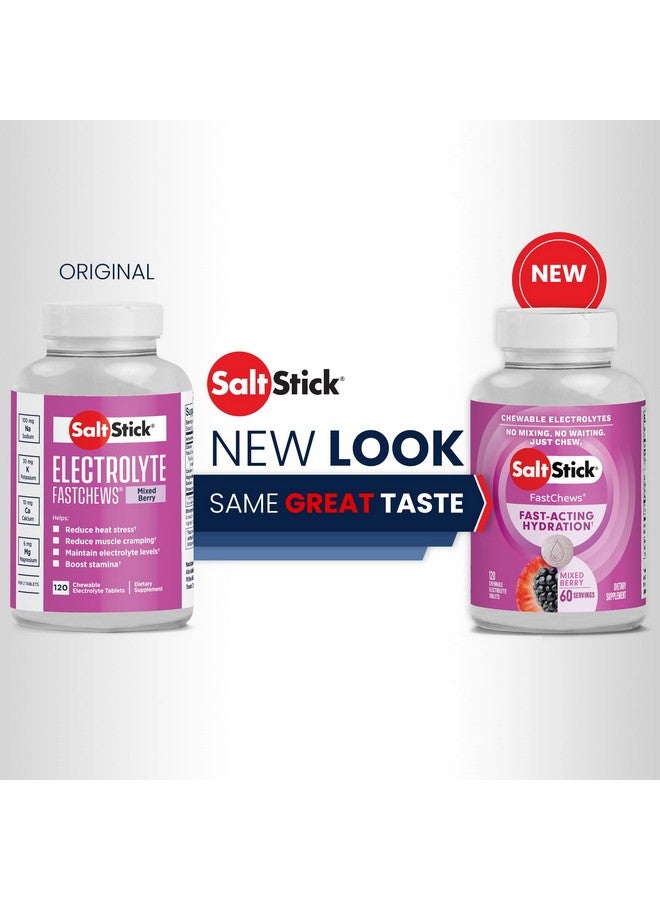 SaltStick Chewable Electrolytes - 120 Mixed Berry Electrolyte Tablets - Just Chew It, Electrolyte Chews for Hydration, Salt Tablets for Runners - 120 Count - Image 4