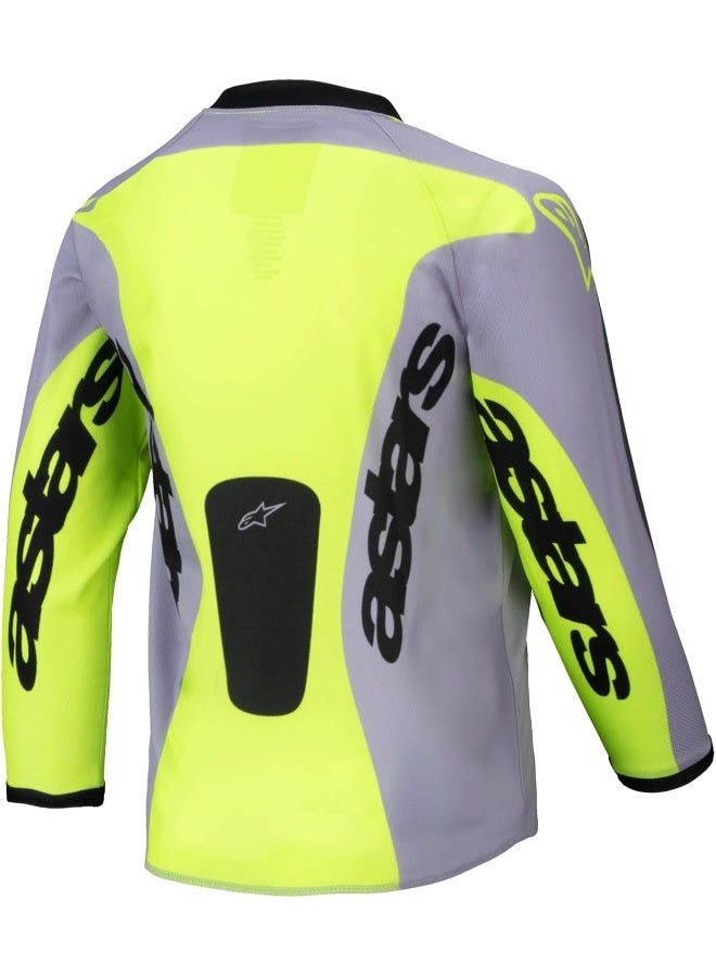 Alpinestars Alpinestars 3730125-9157-XS: Kids Racer Jersey Grey/Yellow Fluo Xs - Image 2