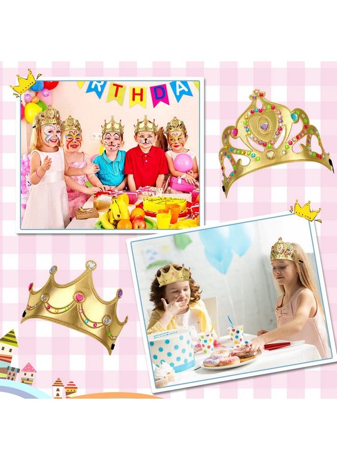 100 Pieces Foam Crowns Set For Kids Princess Tiaras Crowns Making Kits 60 Pcs Foam Princess Crowns And 40 Sheets Crystal Diamond Sticker For Kids' Party Supplies Decoration Craft