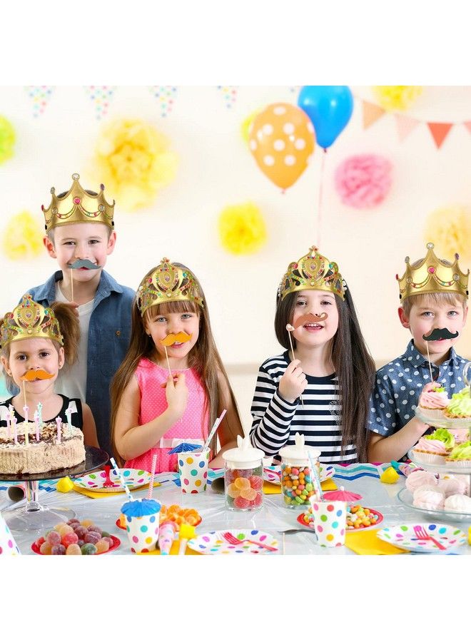 100 Pieces Foam Crowns Set For Kids Princess Tiaras Crowns Making Kits 60 Pcs Foam Princess Crowns And 40 Sheets Crystal Diamond Sticker For Kids' Party Supplies Decoration Craft
