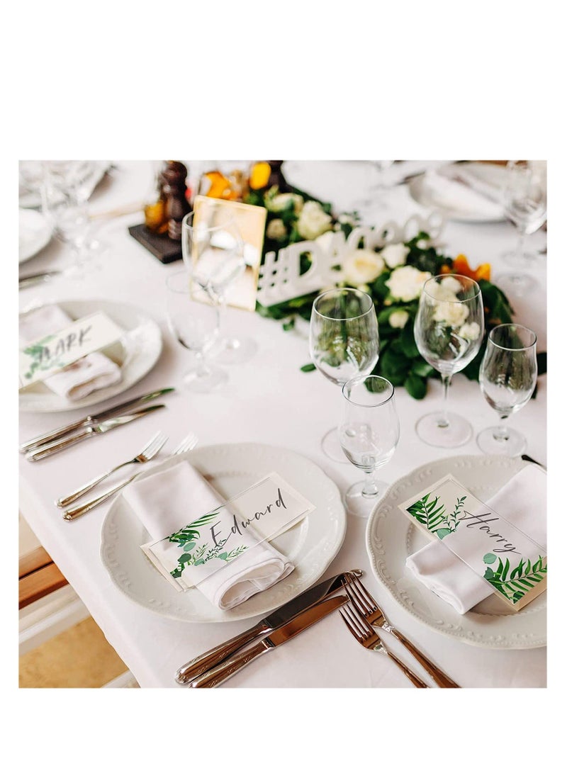 Y&D Clear Acrylic Place Cards Name Table Number Card Blank Plate Seating Chart Sign for Wedding DIY Setting Banquet Party 50 Pcs - Image 4