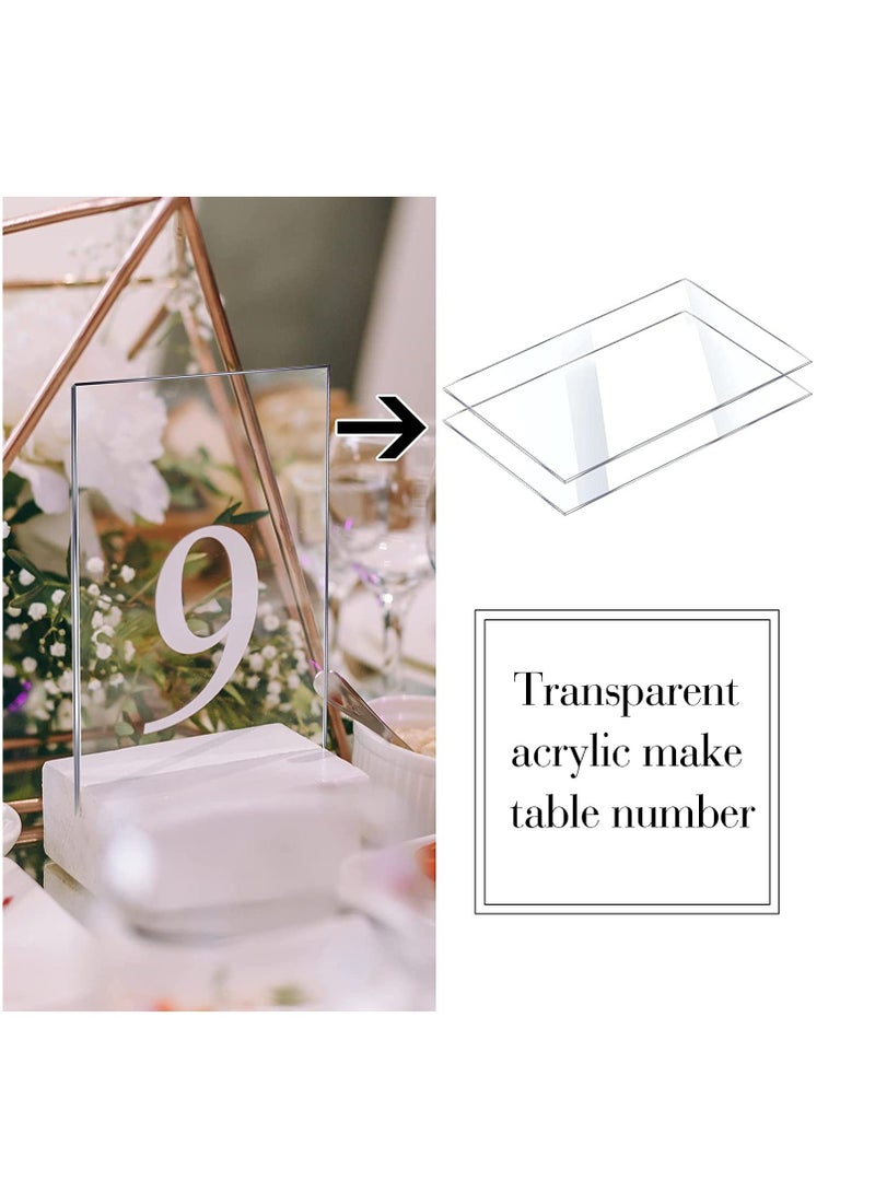 Y&D Clear Acrylic Place Cards Name Table Number Card Blank Plate Seating Chart Sign for Wedding DIY Setting Banquet Party 50 Pcs - Image 3