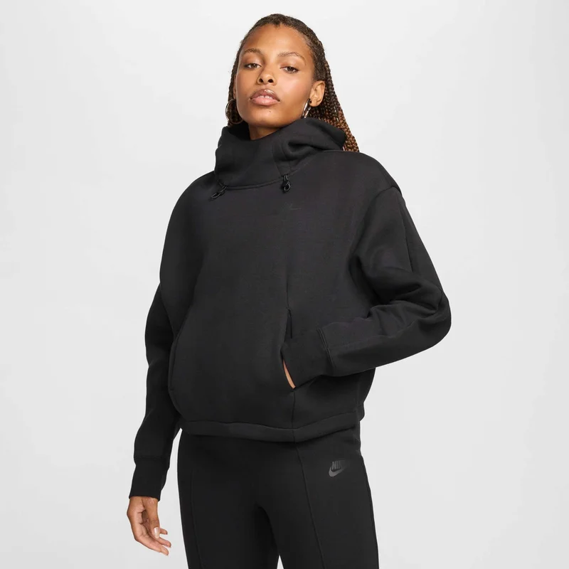 Nike Black Women's Sportswear Tech Fleece Hoodie for Women | Best Price UAE