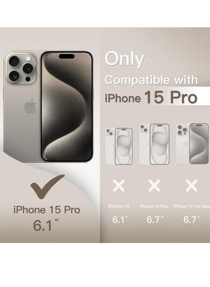 Raxoom Ultra Slim Case for iPhone 15 Pro 6.1-Inch – 0.35mm Thin, Camera Lens Cover Full Protection, Lightweight Matte Finish PP Hard Minimalist Case, Supports Wireless Charging (Natural Titanium) - Image 2