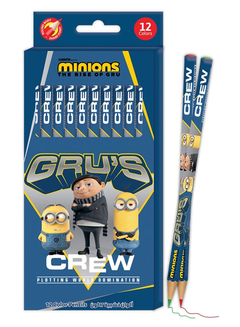 MINIONS12 Color Pencils in Flat