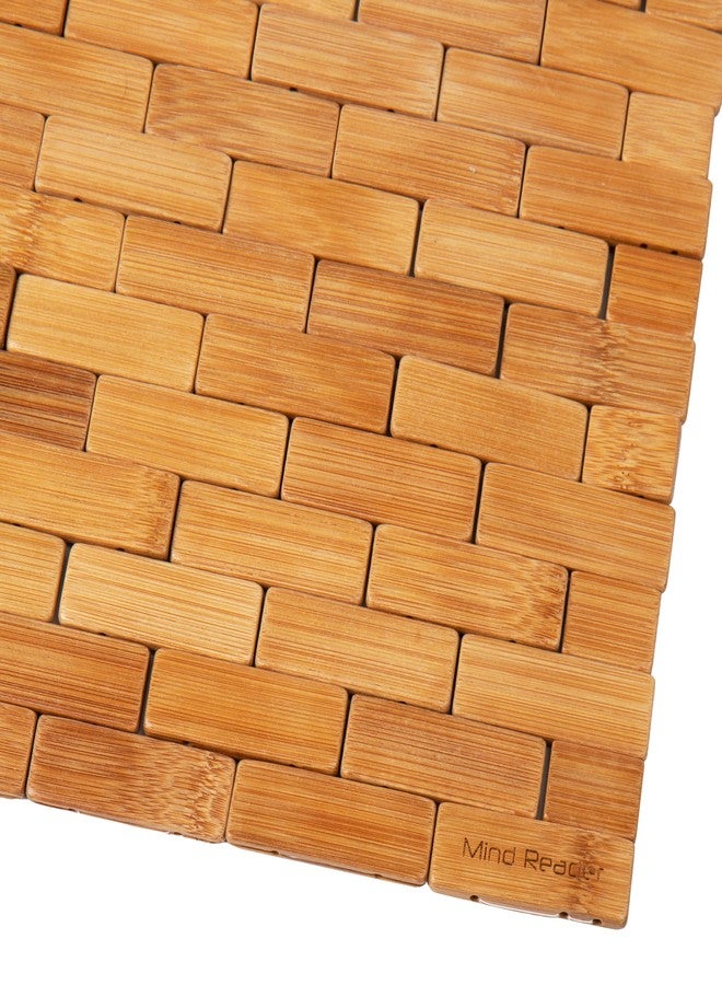 Mind Reader Bath Mat, Shower Mat, Bathtub Mat, Bathroom Accessory, Wood, Rayon from Bamboo, 23.5"L x 16.5"W x 0.4"H, Brown - Image 5