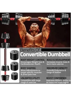Huitich Black Heavy Duty PVC Dumbbells Set 20kg with Cement Core  - Image 3