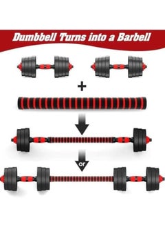Huitich Black Heavy Duty PVC Dumbbells Set 20kg with Cement Core  - Image 5
