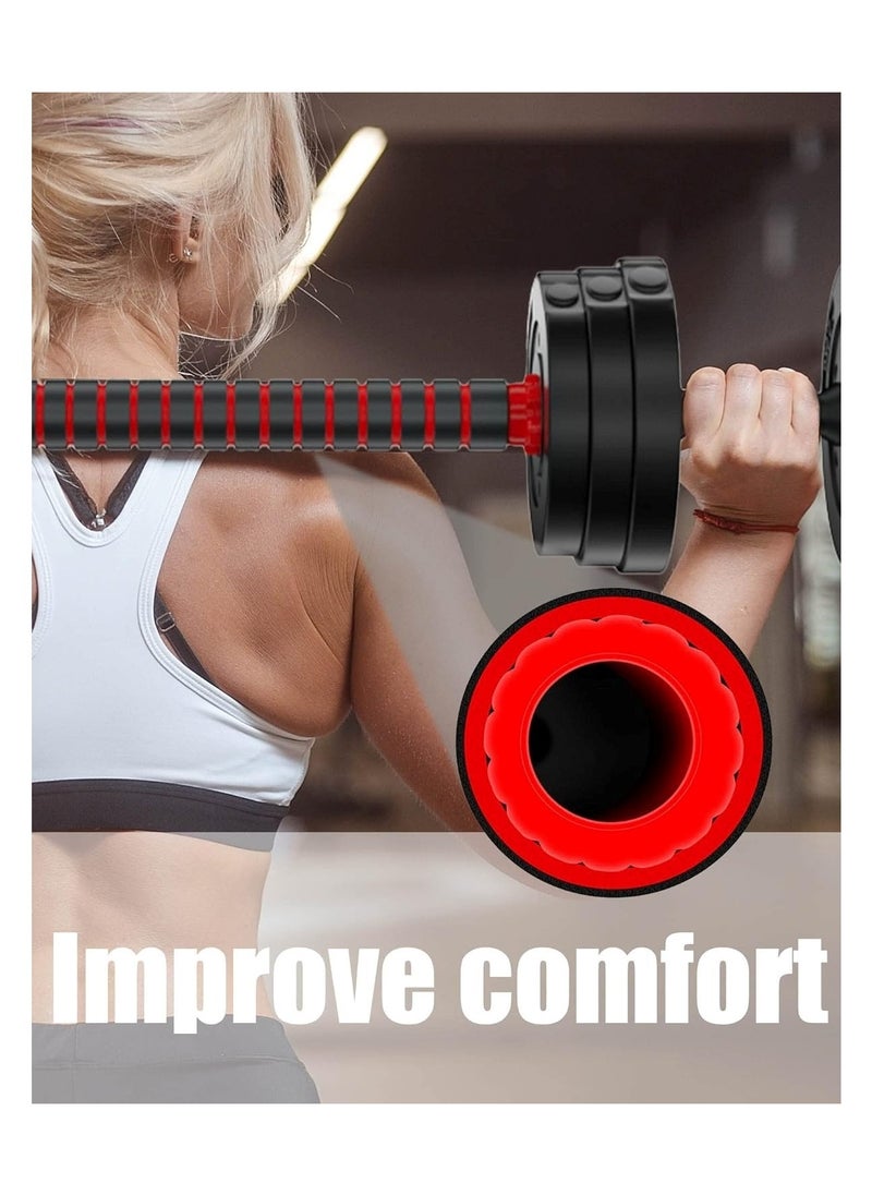 Huitich - Black Heavy Duty PVC Dumbbells Set 20kg with Cement Core - Image 1