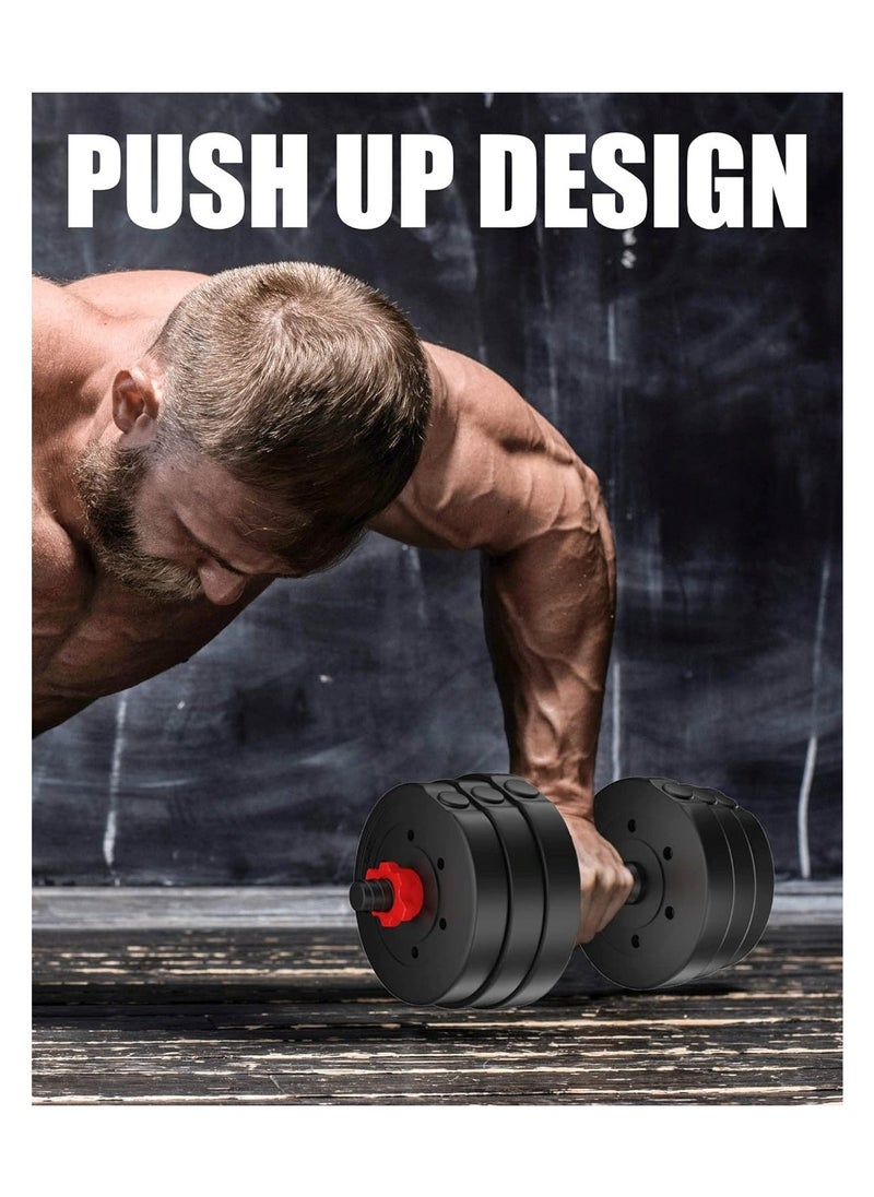Huitich - Black Heavy Duty PVC Dumbbells Set 20kg with Cement Core - Image 1