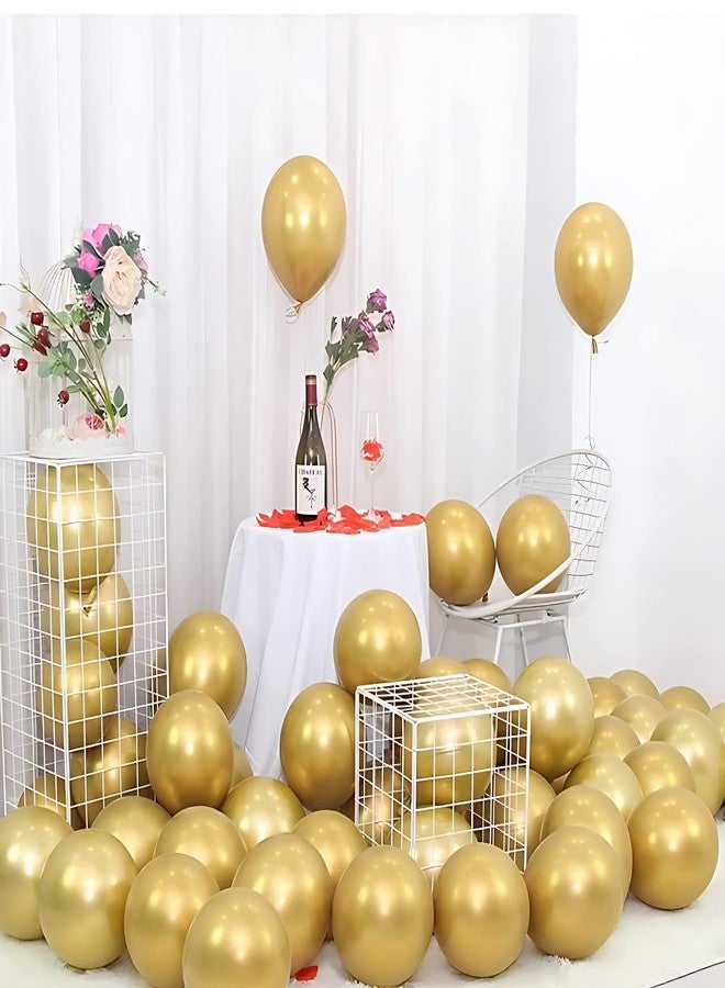 Flyloons 25 pcs Golden Chrome Balloons for Birthday decoration celebration Anniversary baby shower Girls Boys Men Women - Image 1