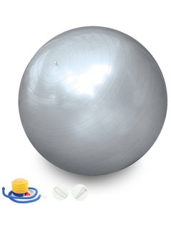 Generic Gymnastic, Yoga and Exercise Ball With Air Pump 75 CM, Grey  - Image 1
