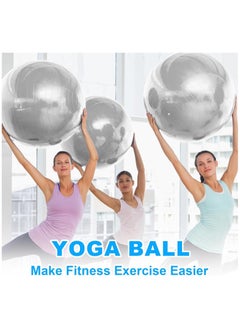 Generic Gymnastic, Yoga and Exercise Ball With Air Pump 75 CM, Grey  - Image 2