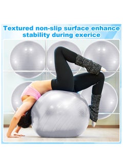 Generic Gymnastic, Yoga and Exercise Ball With Air Pump 75 CM, Grey  - Image 3