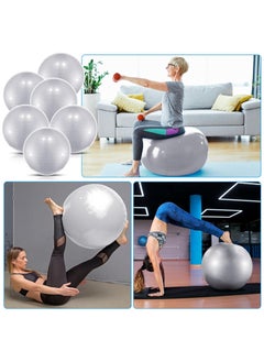 Generic Gymnastic, Yoga and Exercise Ball With Air Pump 75 CM, Grey  - Image 4