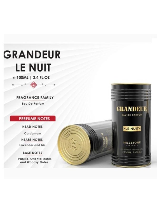 Milestone Grandeur LE Nuit For Men EDP 100ml - Image 5