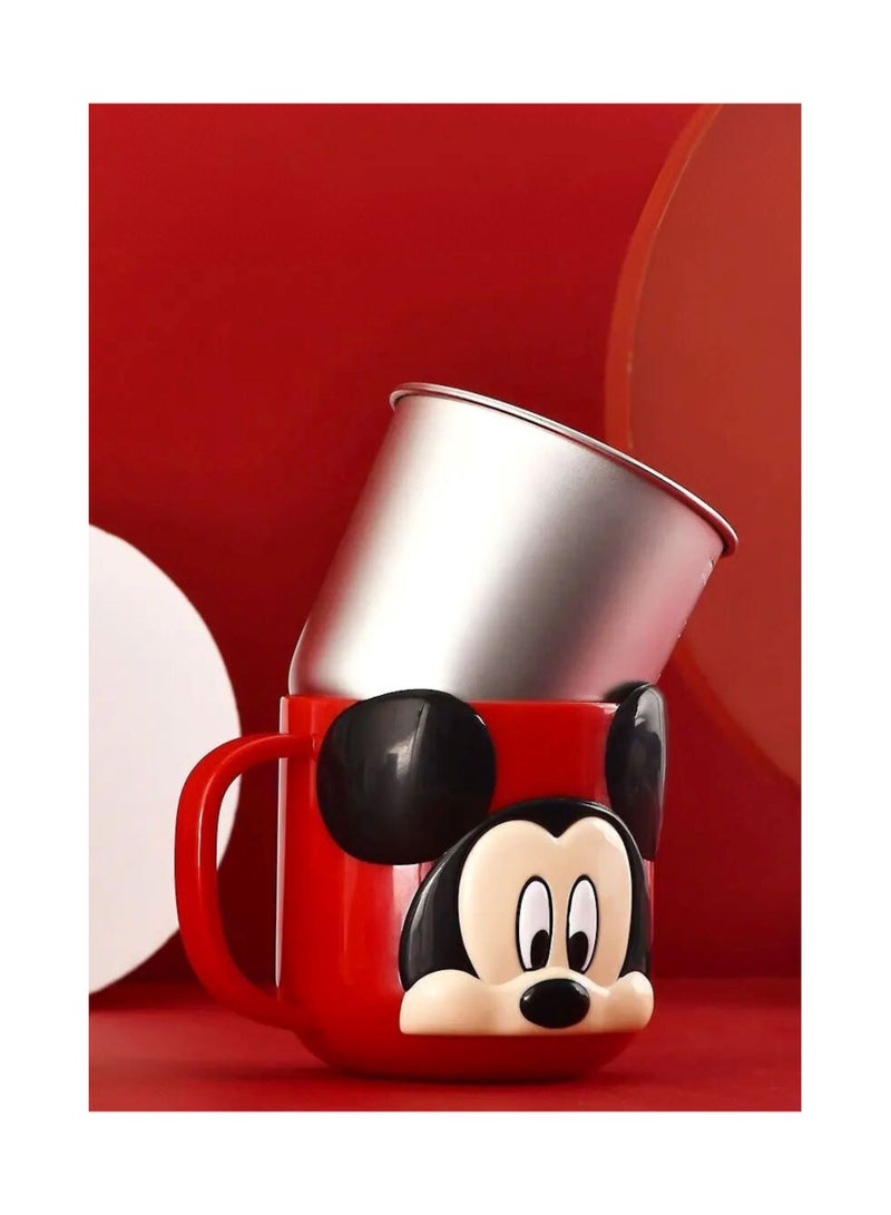 Disney 1pc 3D Cartoon Kids Drink Water Cup Stainless Steel Milk Cup 300ml ( Mickey Red )  - Image 4