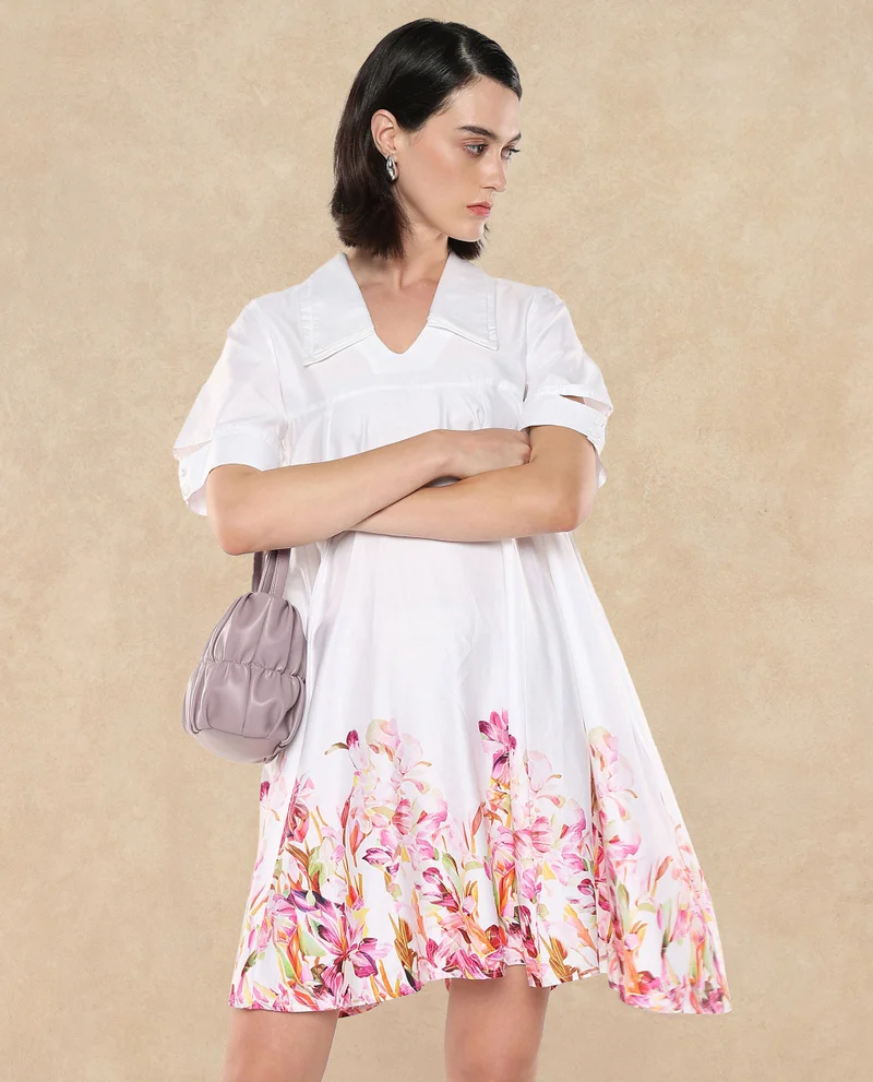 Rareism Women's Boxy Flared Dress