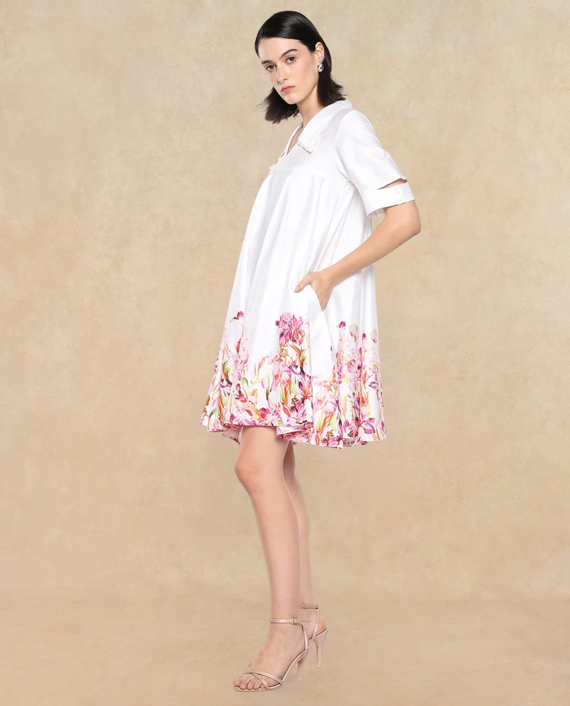 Rareism Women's Boxy Flared Dress