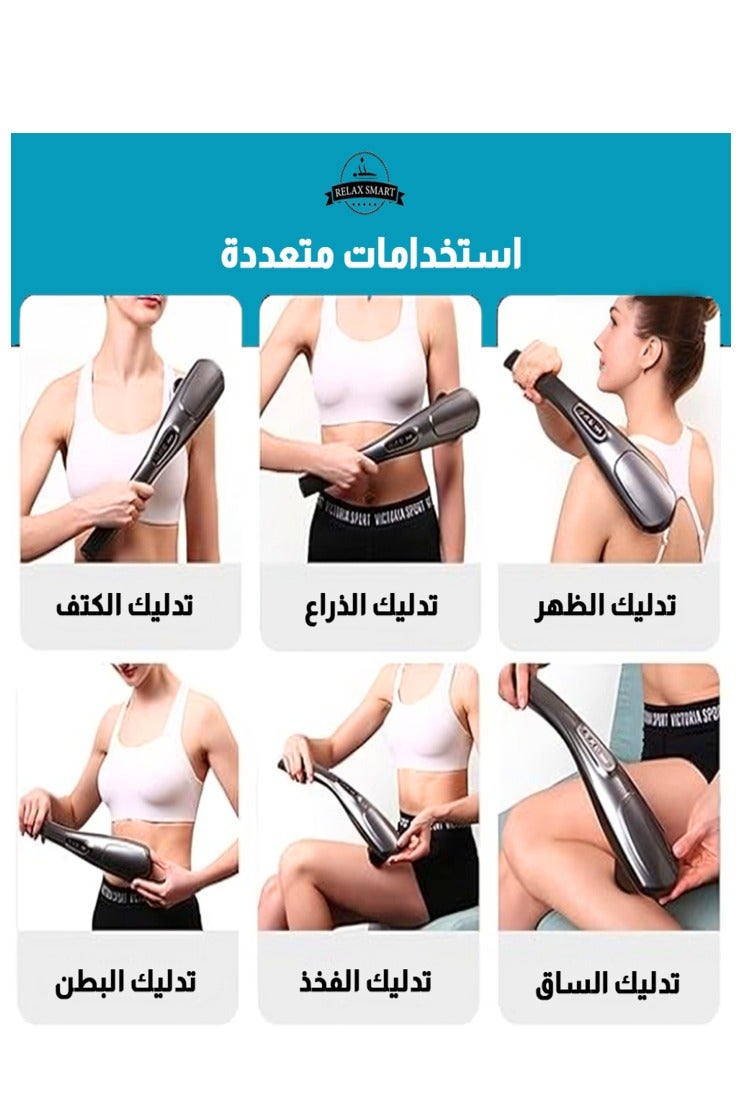 Relax Smart Body Massage Device 6-in-1 Muscle Massager Portable Deep Tissue Massager for Muscles, Back Shoulders, Neck Legs Calves and Feet Rechargeable  - Image 2