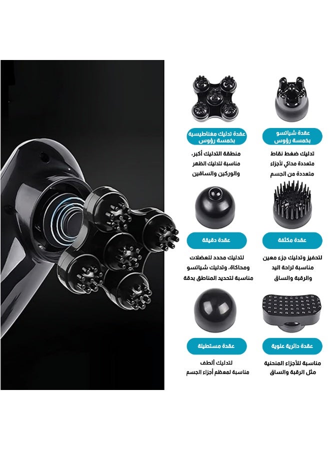 Relax Smart 6-in-1 Deep Tissue Body Massager – Portable Rechargeable Muscle Massage Device for Back, Neck, Shoulders, Legs, and Feet Pain Relief, Adjustable Intensity for Full Body Relaxation - Image 4