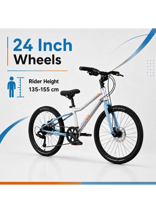 SPINN Fun 8D 20-Inch  Kids & Teens | 20-Inch Wheel Size | Adjustable Seat | 8-Speed Disc Brake | Opal Haze - Image 3