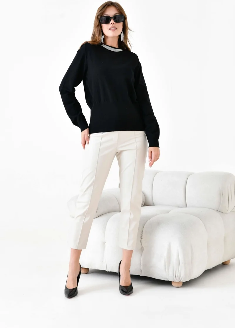 Garmi Women's Chain Detail Sweater Black