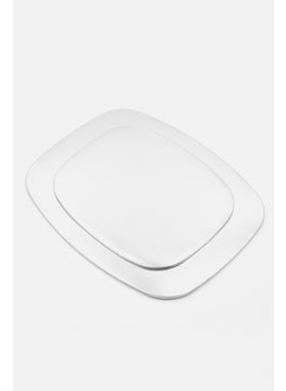 2 Pcs Insulated Counter Mat Stainless Steel Set, Silver