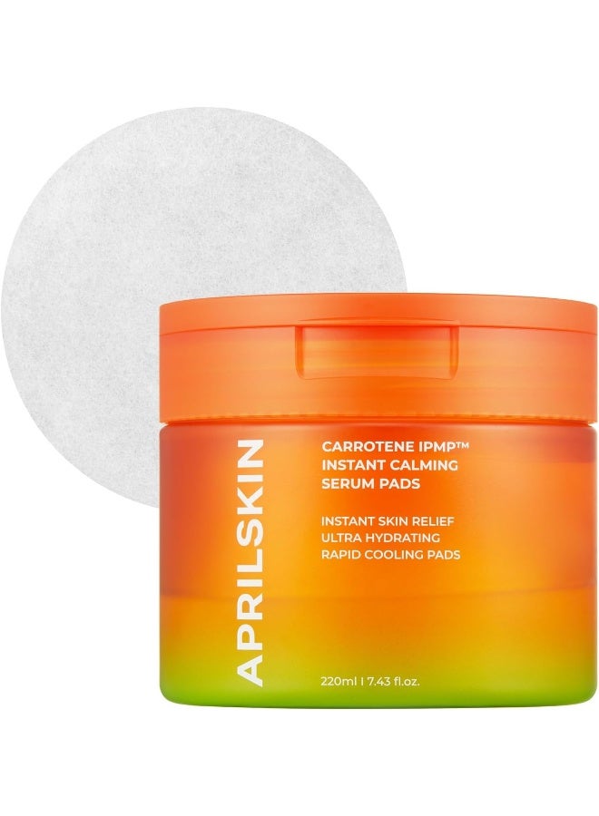 APRILSKIN April Skin Carrotene IPMP Instant Calming Soothing Acne Serum Toner Pads 60 Pads - Image 1