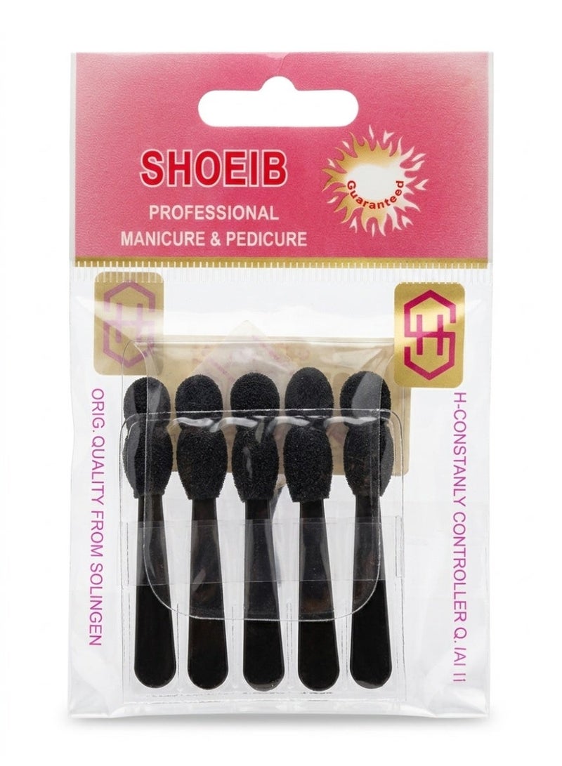 SHOEIB Professional Eyeshadow Manicure & Pedicure Sponge Applicators (10-Pack) - Image 1