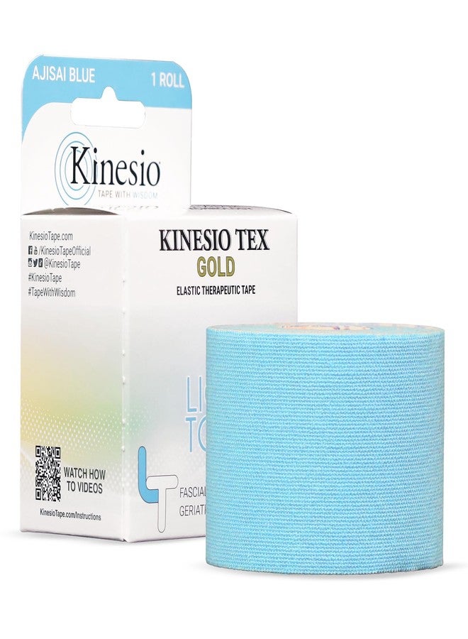 Kinesio Taping - Elastic Therapeutic Athletic Tape Tex Gold Light Touch - Ajisai Blue - 2 in. x 16.4 ft - Image 1