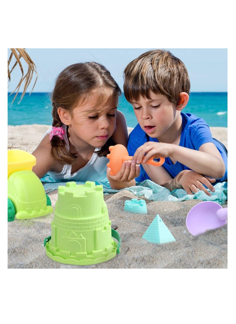 Generic - Beach Toys for Toddlers Kids Sand Toys Includes Beach Bucket Dump Truck Toy, Sand Shovel, Rake, Sand Castle Toys Sand Bucket and Shovel for Kids Sandbox Toys with Bonus Mesh Bag - Image 1