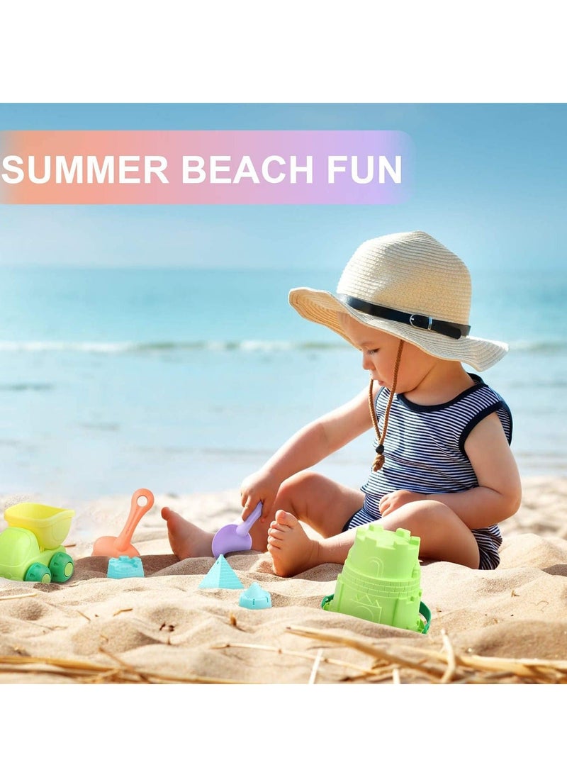 Generic - Beach Toys for Toddlers Kids Sand Toys Includes Beach Bucket Dump Truck Toy, Sand Shovel, Rake, Sand Castle Toys Sand Bucket and Shovel for Kids Sandbox Toys with Bonus Mesh Bag - Image 1