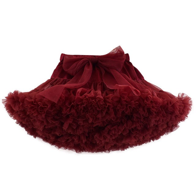 New Spring/Summer Kids Tutu Skirt Wine Red 