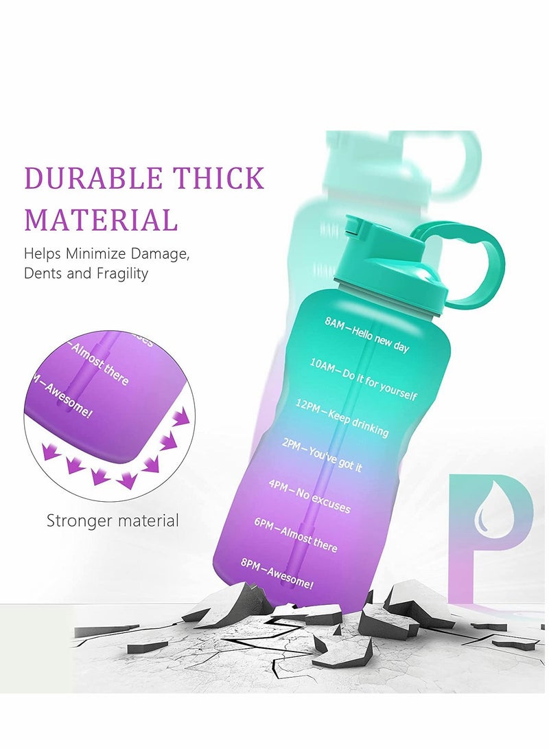 KASTWAVE Water Bottle, Sport Half Gallon Water Bottle with Straw & Time Marker, 64 Oz Large Motivational Water Bottle - Image 2