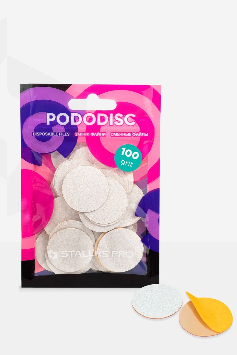 ستالكس برو وسادات اسفنجات إعادة تعبئة بيضاء لقرص باديكير ستالكس برو كبير 100. 50 حبة - Image 3