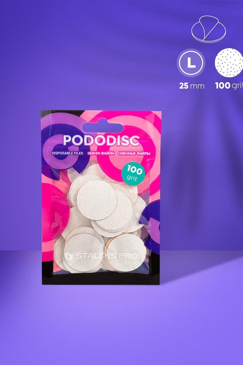 ستالكس برو وسادات اسفنجات إعادة تعبئة بيضاء لقرص باديكير ستالكس برو كبير 100. 50 حبة - Image 1