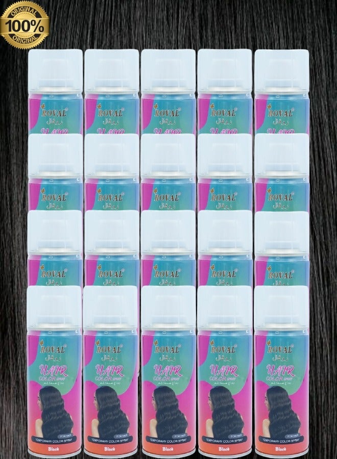 ROVAL 20 Pieces Roval Temporary Hair Color Spray Black - Image 1