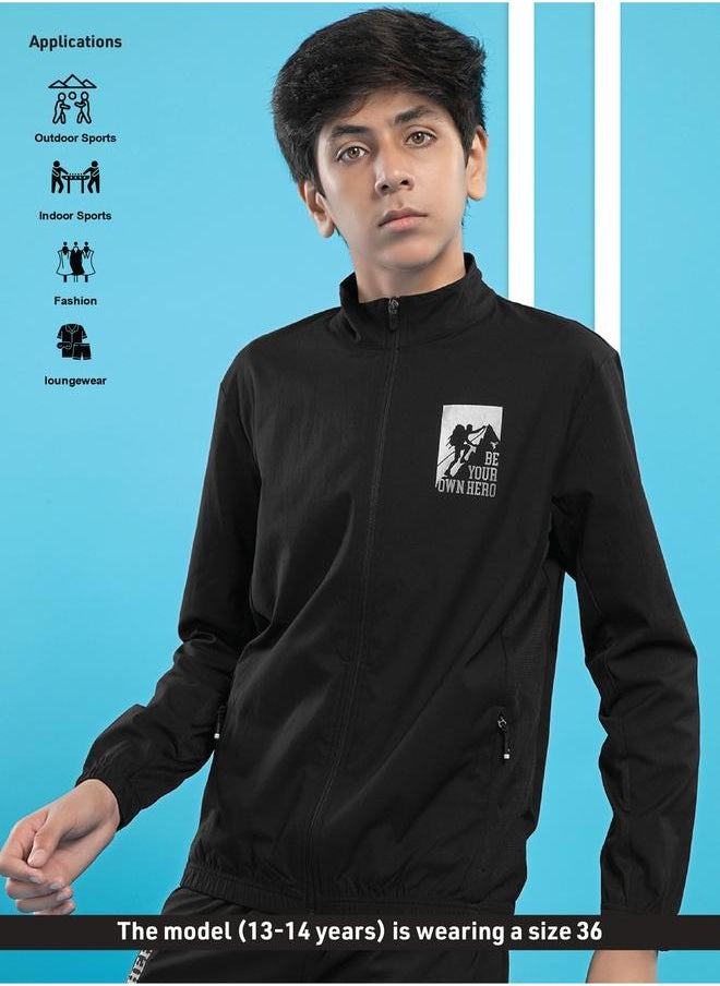 Technosport SOLID 2-WAY STRETCH JACKET by Styli  - Image 3