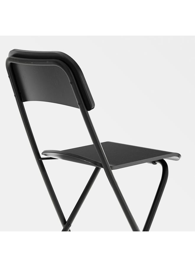 Zaboon Bar stool with backrest, foldable, black/black, 63 cm - Image 4