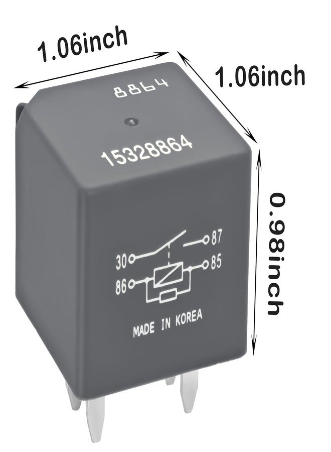 Casalytics Relay 15328864 (Pack of 2), 4 Pin 12V Relay - Compatible for Chevy GMC GM Buick A/C Compressor Control Fuse Starter Relay - Image 2