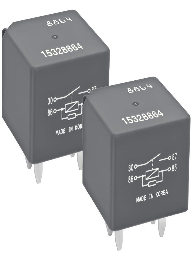 Casalytics Relay 15328864 (Pack of 2), 4 Pin 12V Relay - Compatible for Chevy GMC GM Buick A/C Compressor Control Fuse Starter Relay - Image 1