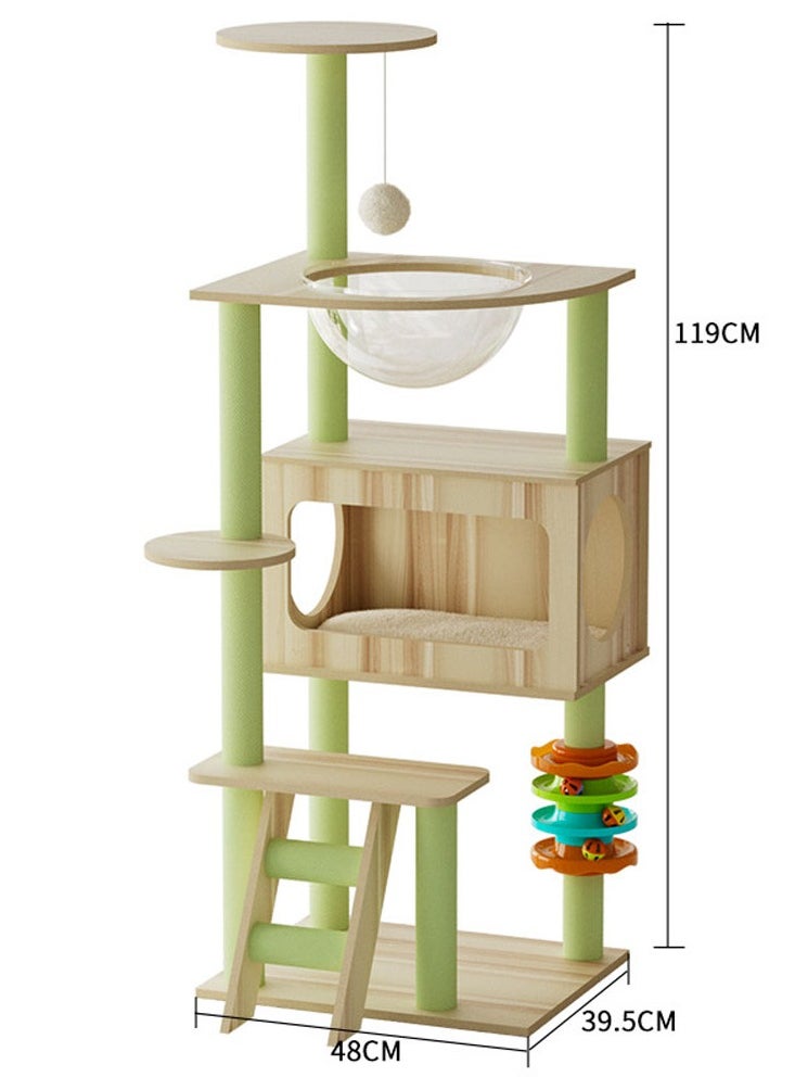 Multi-Level Kitten Play Tree with Scratching Post and Ladder
