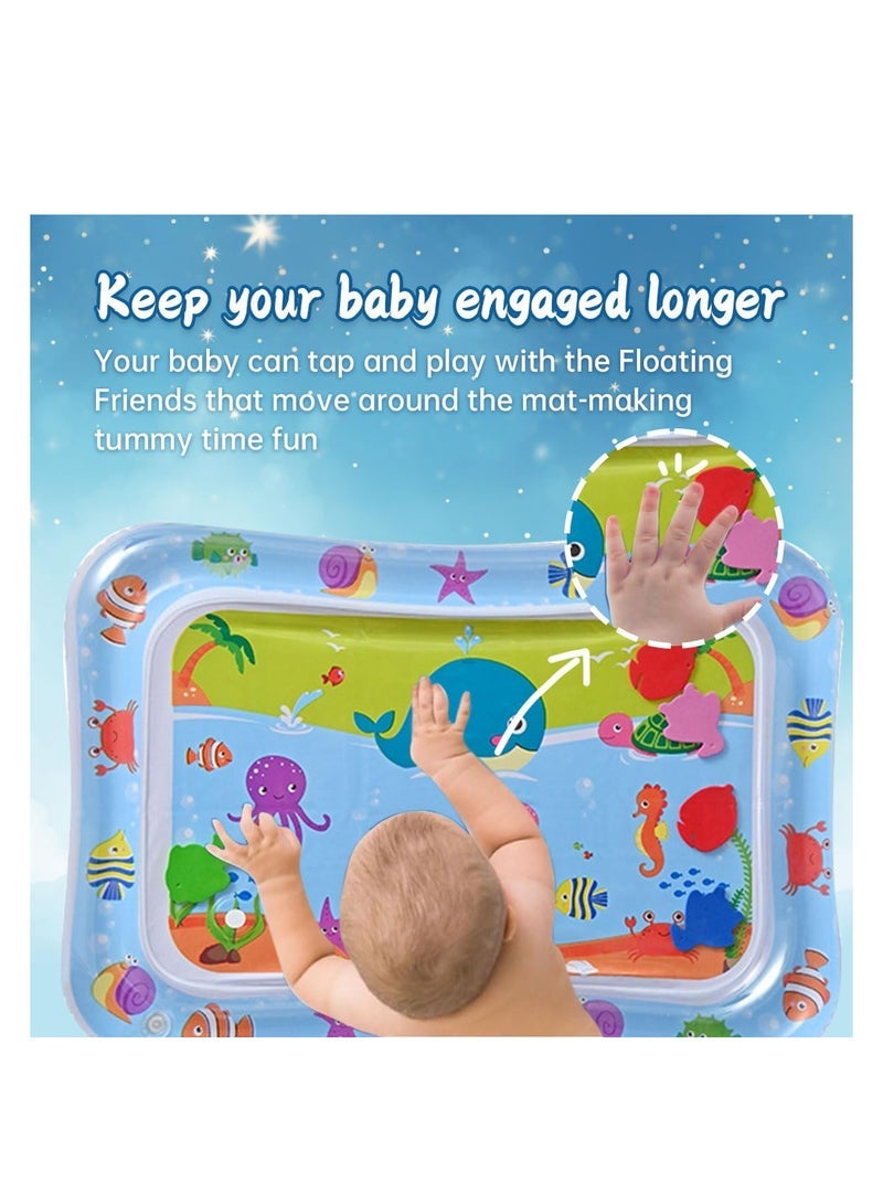 ECVV Tummy Time Water Mat for Baby, Kids Inflatable Water Play Mat for Infant/Toddlers, Baby Water Pad Sensory Toy for Early Development Activities - Image 4
