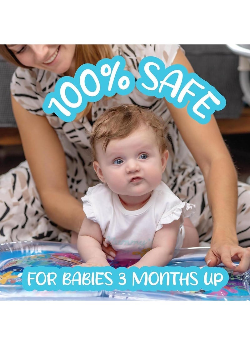 ECVV Tummy Time Water Mat for Baby, Kids Inflatable Water Play Mat for Infant/Toddlers, Baby Water Pad Sensory Toy for Early Development Activities - Image 5