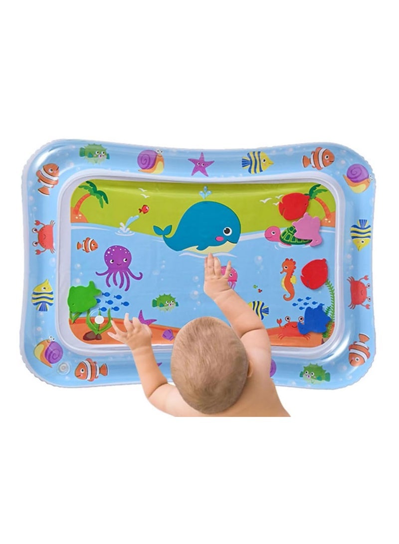 ECVV Tummy Time Water Mat for Baby, Kids Inflatable Water Play Mat for Infant/Toddlers, Baby Water Pad Sensory Toy for Early Development Activities - Image 2