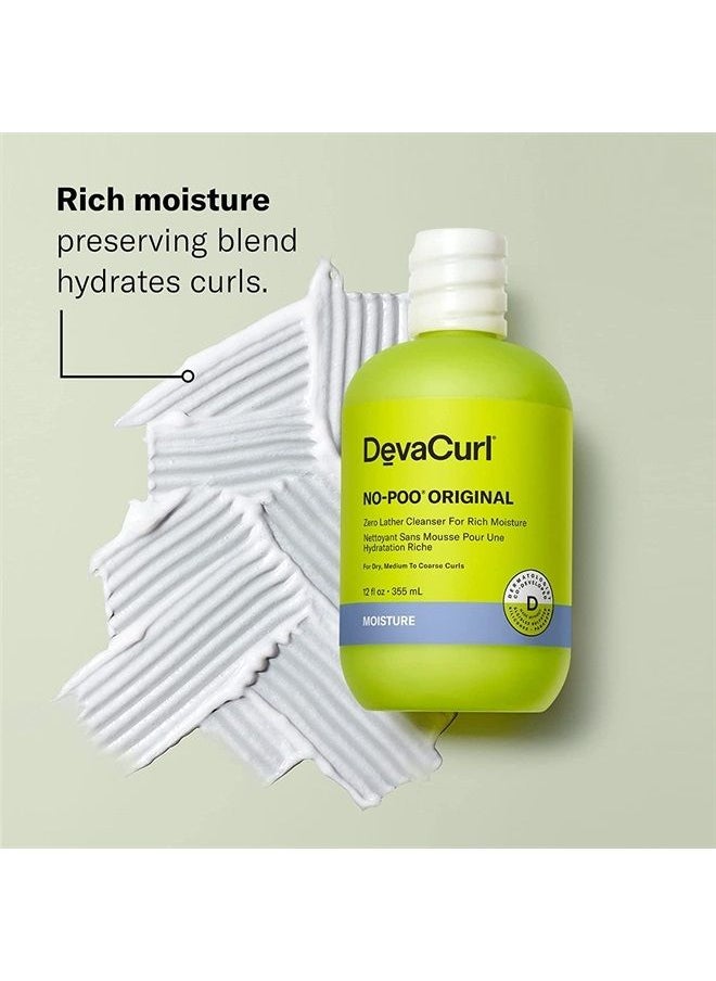 DevaCurl - No-Poo® Original Zero Lather Cleanser For Rich Moisture, Fresh Rose, 12 fl. oz. - Image 1