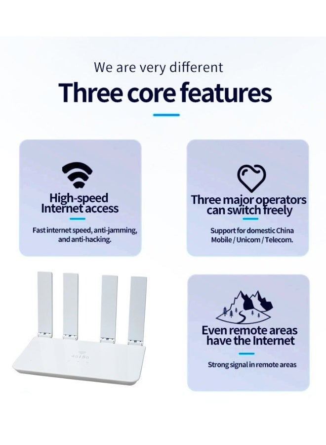 جهاز توجيه CPE906 4G للمنزل والمكتب وبطاقة SIM وجهاز توجيه لاسلكي لمشاركة الإنترنت بتقنية WiFi CPE LTE - Image 3