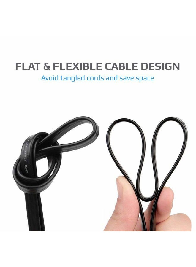 Keple 3m RJ11 Cable ADSL Extension Lead Phone Cord Telephone Plug High Speed BT Internet Broadband Male to Male Router and Modem to RJ11 Phone Socket, Microfilter, Landline Wire (Black) - Image 3