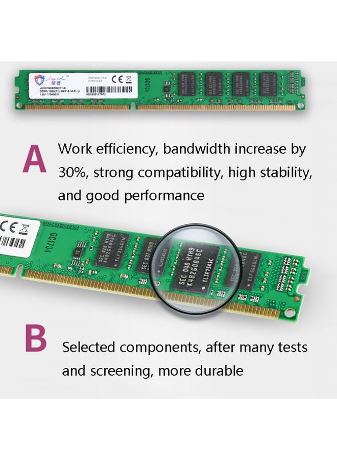 JingHai DDR3 1333MHz Desktop Memory, Memory Capacity: 2GB - Image 3